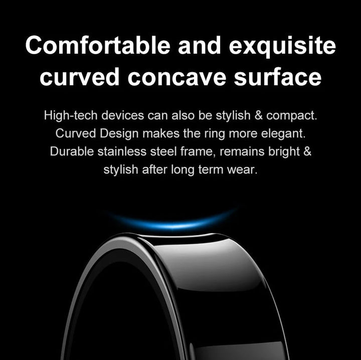 Stainless Steel Smart Ring with Sleep Tracking and Charging Case | Discreet Activity and Sleep Tracking | Smart Rings