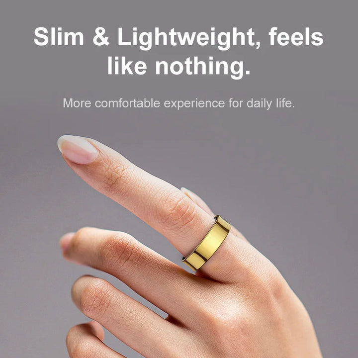 Stainless Steel Smart Ring with Sleep Tracking and Charging Case | Discreet Activity and Sleep Tracking | Smart Rings
