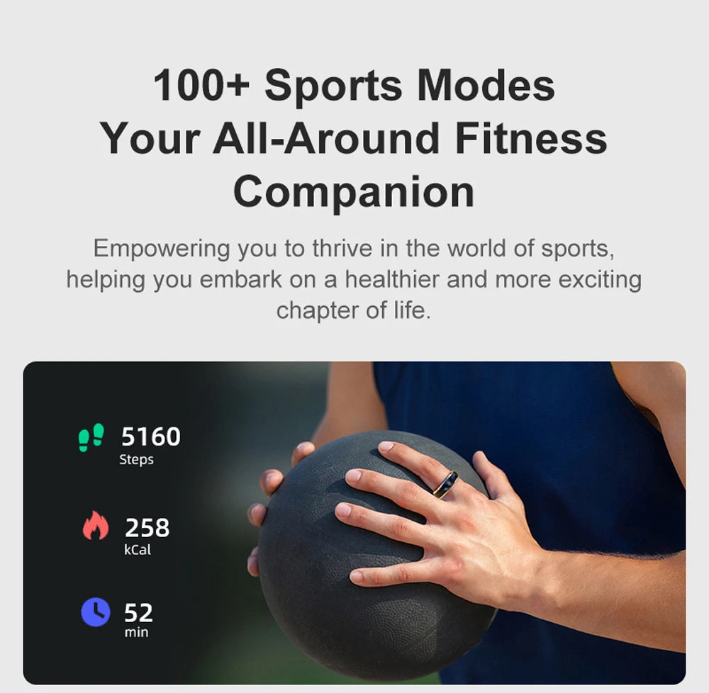 Smart Ring with Rotating Spinner, Charging Case and Sleep Tracking | Track Your Day and Fidget Too | Smart Rings