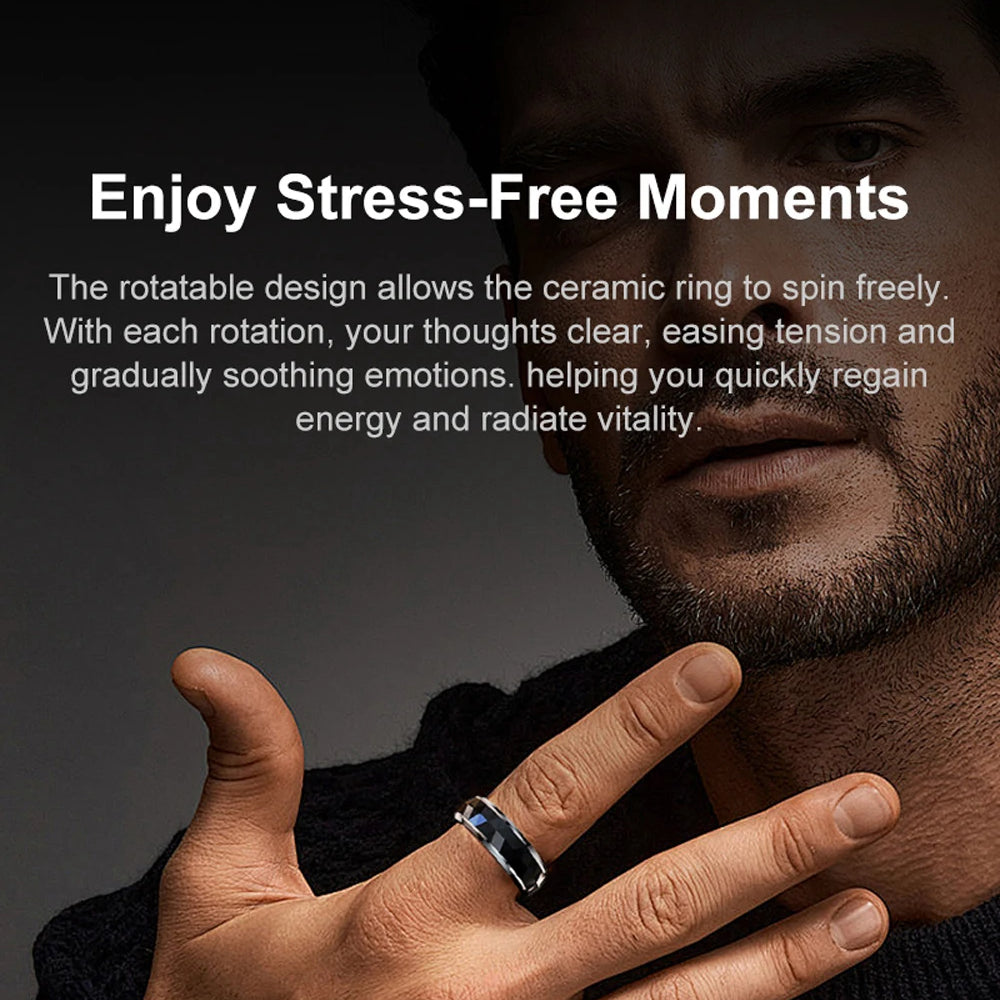 Smart Ring with Rotating Spinner, Charging Case and Sleep Tracking | Track Your Day and Fidget Too | Smart Rings