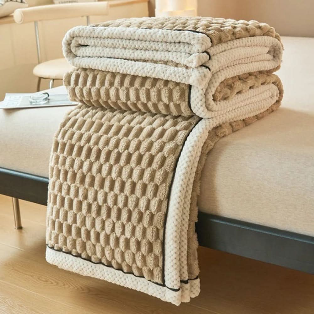 Sherpa Fleece Blanket with Nubbed Finish for Cold Evenings in Six Colours | Cloud-Soft Nubbed Sherpa Blanket | Throw Blankets