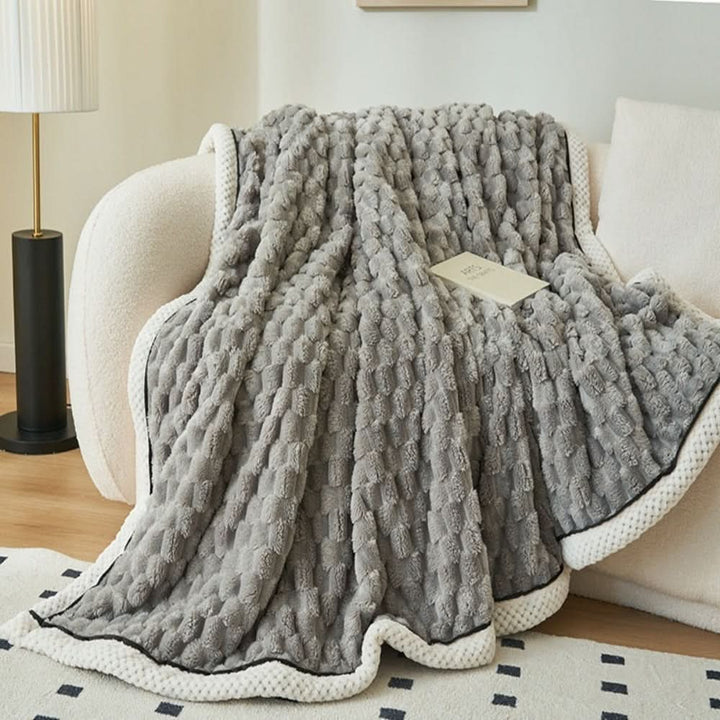 Sherpa Fleece Blanket with Nubbed Finish for Cold Evenings in Six Colours | Cloud-Soft Nubbed Sherpa Blanket | Throw Blankets