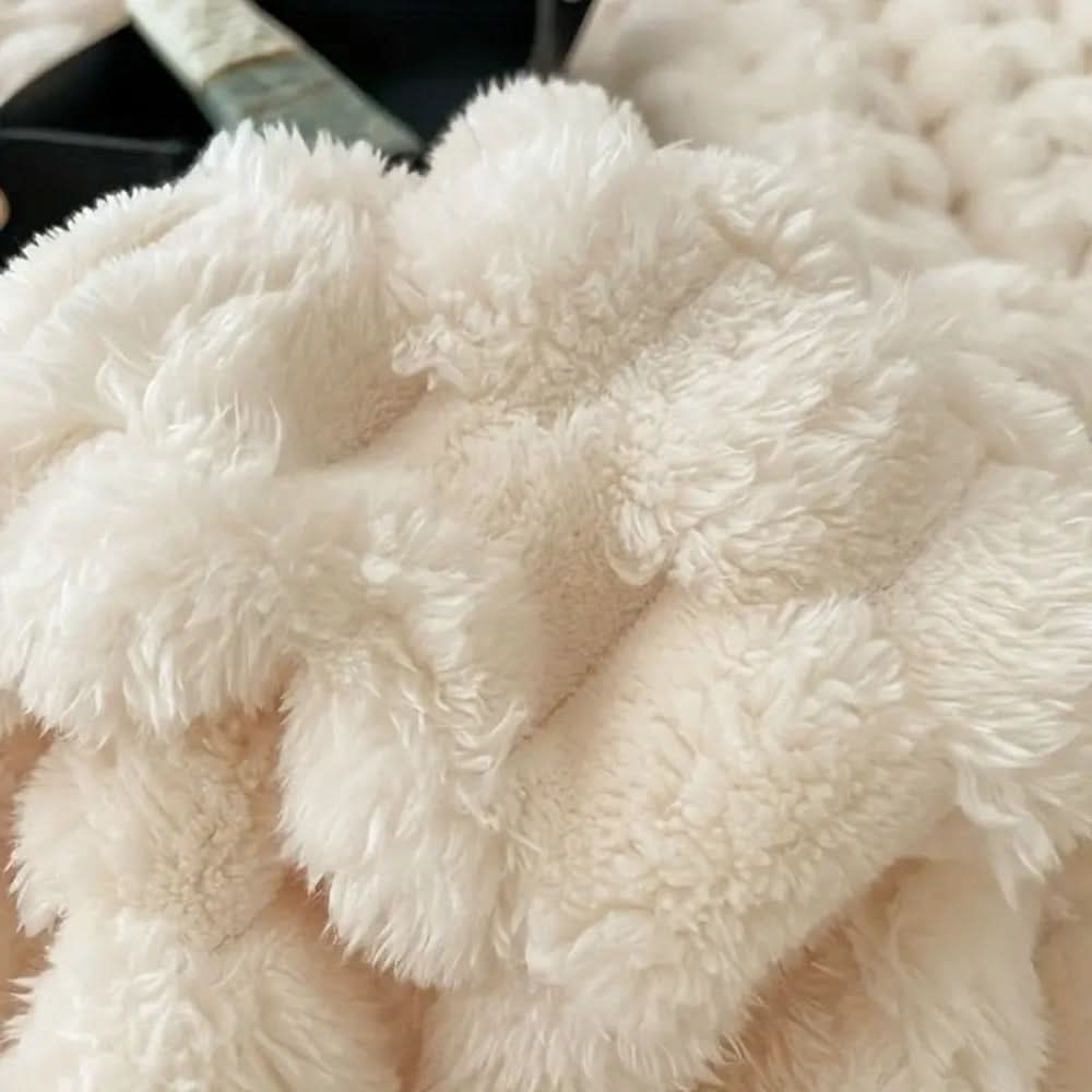 Sherpa Fleece Blanket with Nubbed Finish for Cold Evenings in Six Colours | Cloud-Soft Nubbed Sherpa Blanket | Throw Blankets