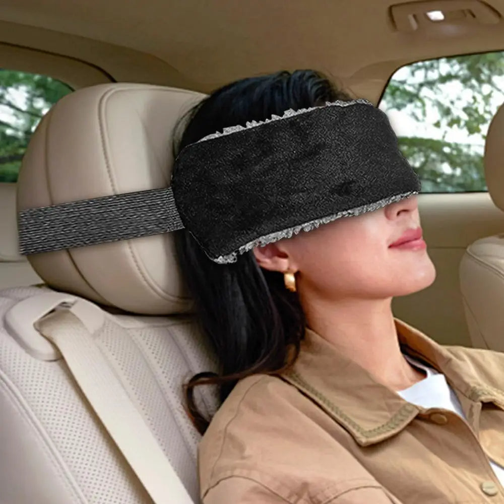 Neck Support and Sleep Mask in One, Compact Strap Design for Travel | Head Support That Packs Small | Travel Pillows