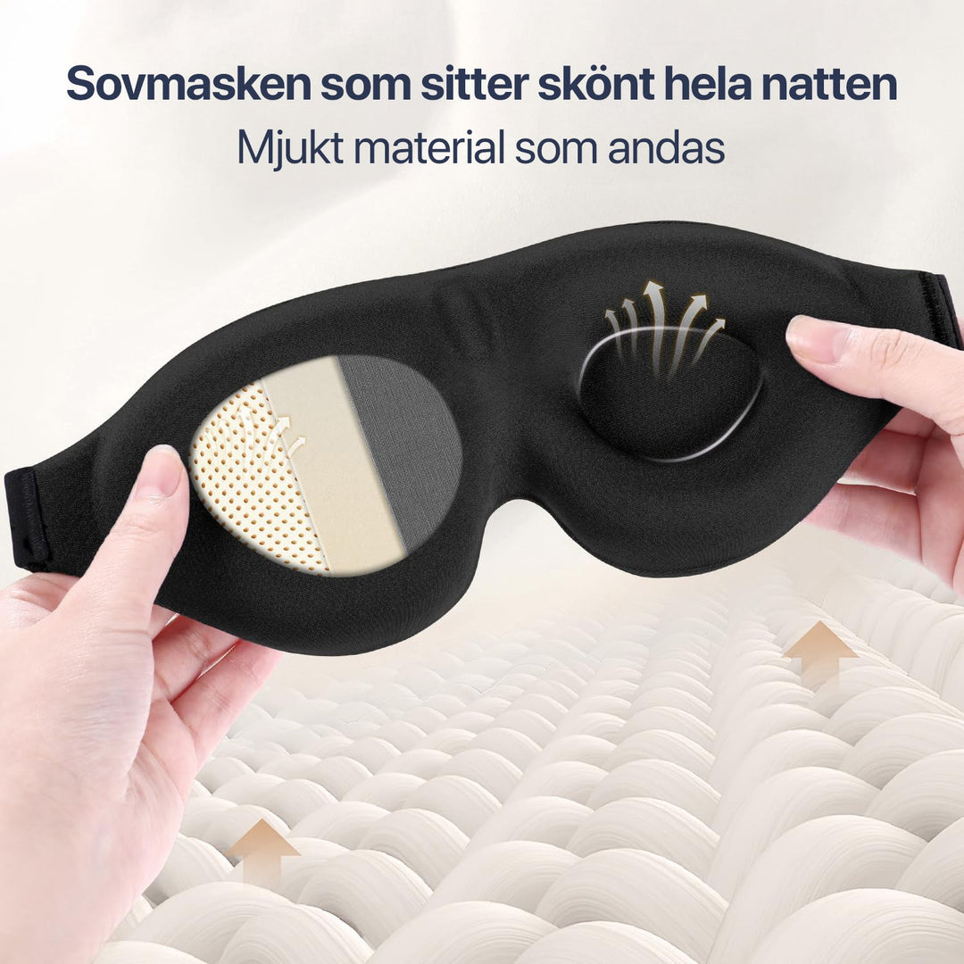 3D Memory Foam Sleep Mask with Eye Space That Keeps Pressure Off Lashes | Mask Without Pressure on Lashes | Sleep Masks