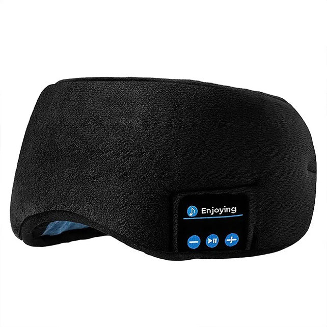 Bluetooth Sleep Mask with Built-In Headphones in Soft Velour | Soft Mask With Wireless Sound | Sleep Masks
