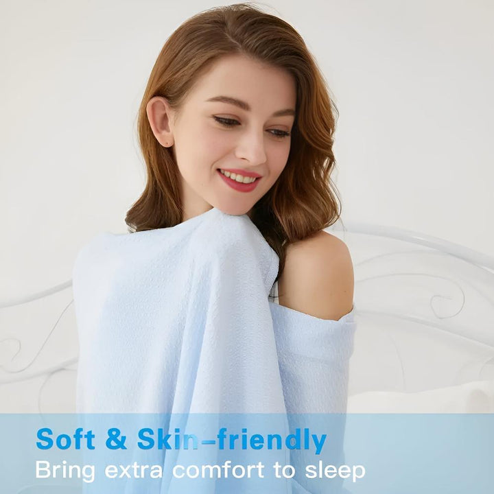 Bamboo Fabric Cooling Blanket for Summer, Lightweight and Breathable | Bamboo Cool-Touch for Summer Nights | Cooling Blankets
