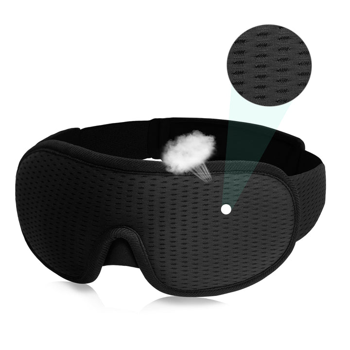 3D Contoured Sleep Mask for Total Blackout with Nose Light Seal | Dark Enough Even in Daylight | Sleep Masks