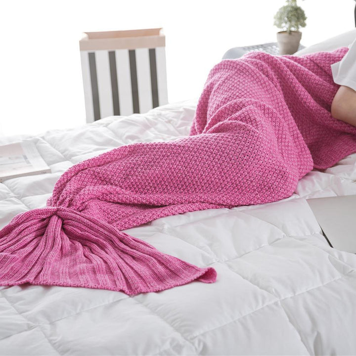 Crocheted Mermaid Tail Blanket in Soft Cotton Blend, Child and Adult | Snuggly Mermaid Tail Crochet | Throw Blankets