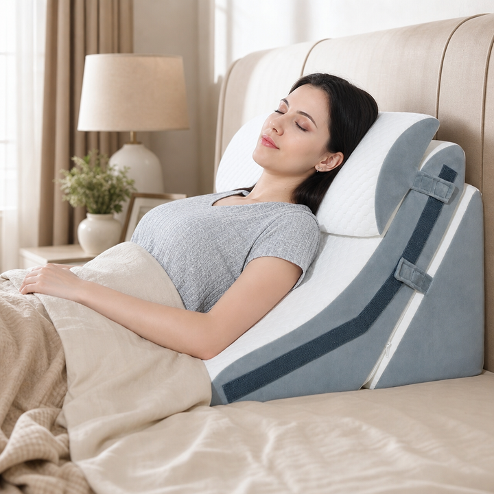 Adjustable Three-Piece Memory Foam Wedge System with 20 Positions | Set Your Angle Once and It Stays | Wedge Pillows