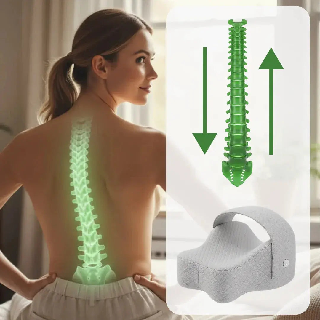 Adjustable-Strap Memory Foam Knee Pillow for Side Sleepers | Knees Stay Apart All Night | Wedge Pillows