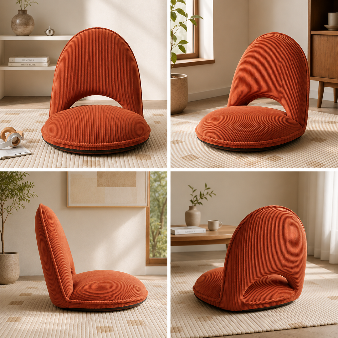 Legless Adjustable-Back Floor Chair That Folds Flat in Four Colours | Floor Chair With Real Back Support | Floor Chairs