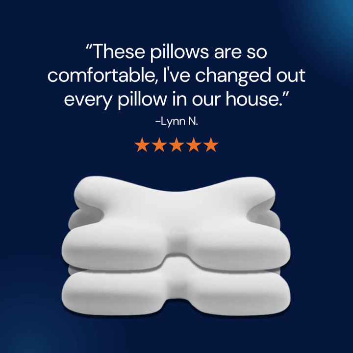 Ergonomic Memory Foam Cervical Pillow in Four Colours | Contoured Neck and Shoulder Comfort | Bed Pillows