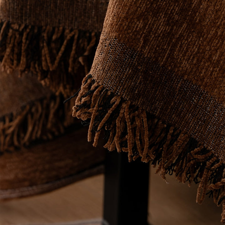 Geometric Tribal Chenille Sofa Cover Throw with Fringe Edging | Tribal Geometry in Brushed Chenille | Sofa Covers