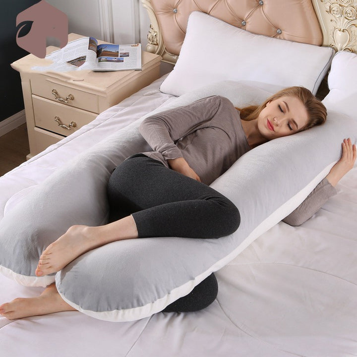 U-Shaped Full Body Pregnancy Pillow for Side Sleeping and Maternity Support