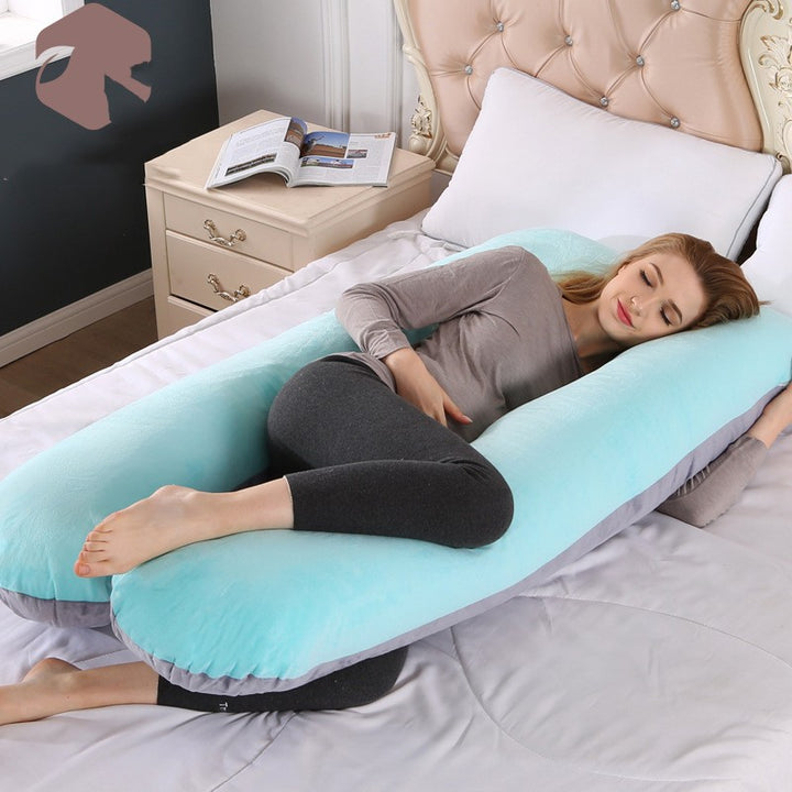 U-Shaped Full Body Pregnancy Pillow for Side Sleeping and Maternity Support