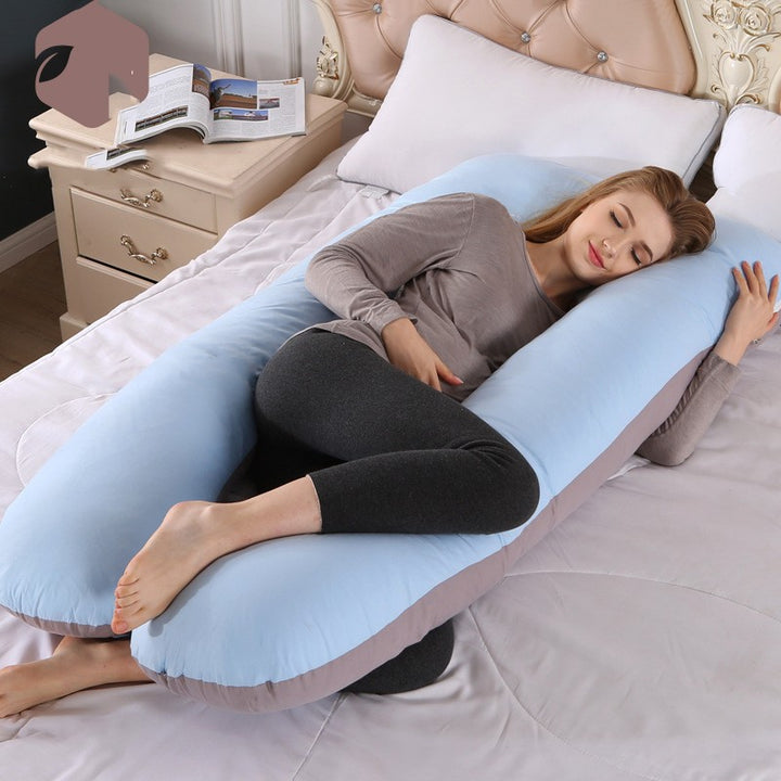 U-Shaped Full Body Pregnancy Pillow for Side Sleeping and Maternity Support
