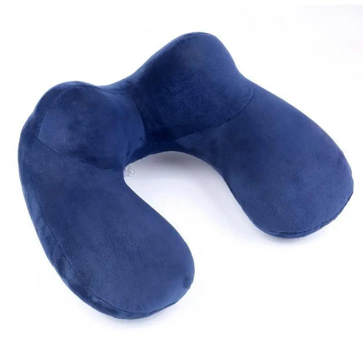 U-Shape Inflatable Travel Neck Pillow with Adjustable Air Firmness | Inflatable Pillow That Packs Small | Travel Pillows