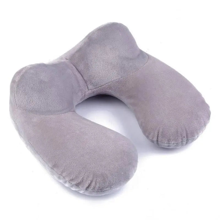 U-Shape Inflatable Travel Neck Pillow with Adjustable Air Firmness | Inflatable Pillow That Packs Small | Travel Pillows