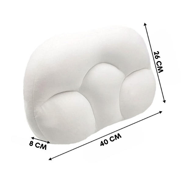 Comfort Cloud Microbead Pillow for Side and Back Sleepers, 40 x 26 x 8 cm | Cool, Conforming Microbead Pillow | Bed Pillows