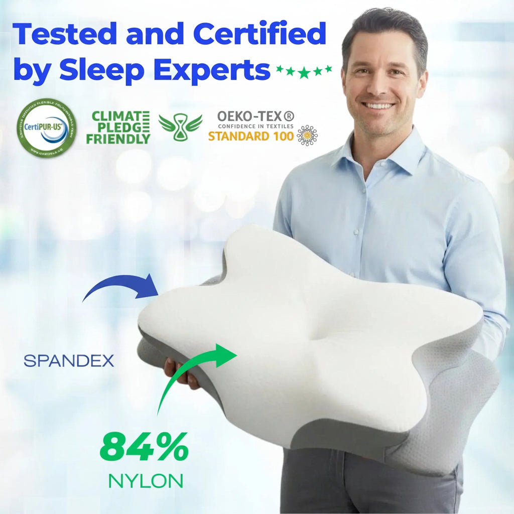 Extra-Thick Cooling Memory Foam Contour Pillow | High-Loft Support for Side Sleepers | Bed Pillows