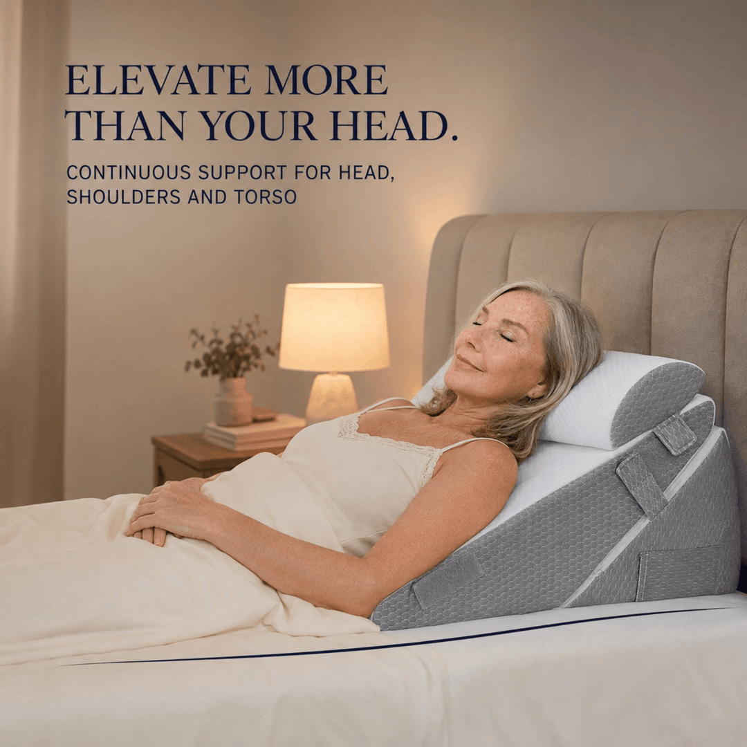 Adjustable Memory Foam Bed Wedge Pillow Set for Sleeping, Reading and Leg Rest | Build Your Own Incline Setup | Wedge Pillows
