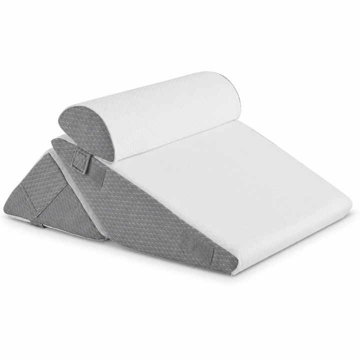 Adjustable Memory Foam Bed Wedge Pillow Set for Sleeping, Reading and Leg Rest | Build Your Own Incline Setup | Wedge Pillows