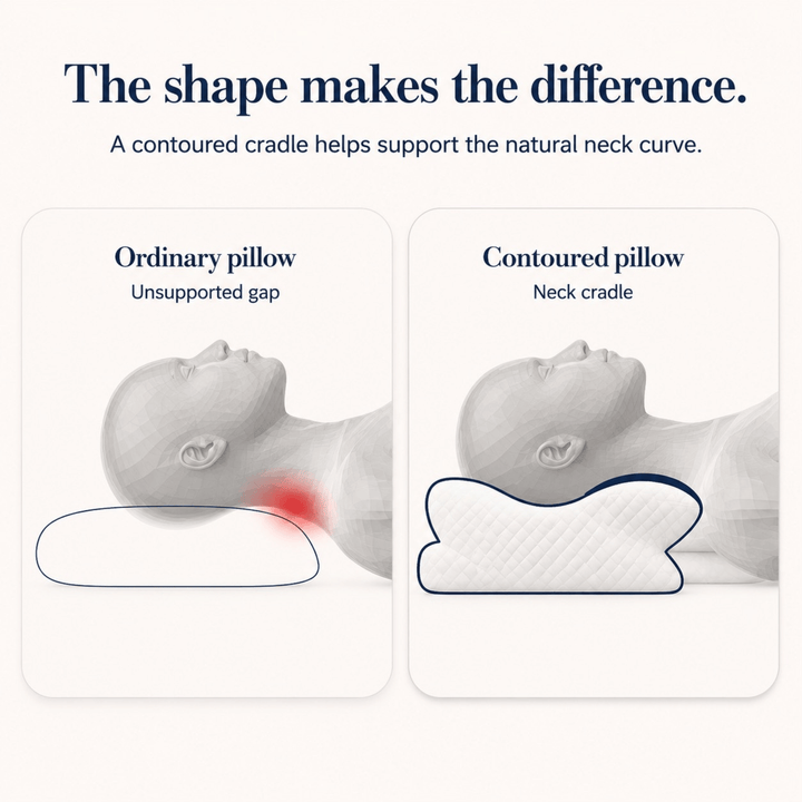 Butterfly Cervical Memory Foam Pillow with Two Heights and Washable Cover | Two Heights, One Butterfly Pillow | Bed Pillows