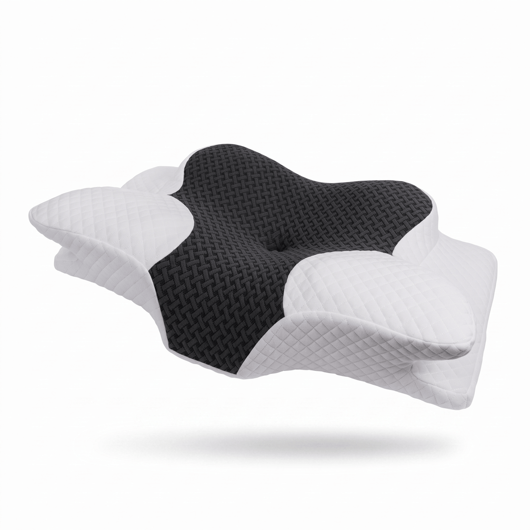 Butterfly Cervical Memory Foam Pillow with Two Heights and Washable Cover | Two Heights, One Butterfly Pillow | Bed Pillows