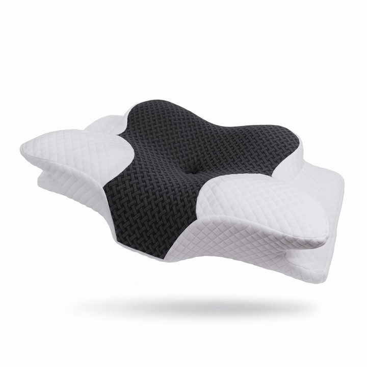 Butterfly Cervical Memory Foam Pillow with Two Heights and Washable Cover | Two Heights, One Butterfly Pillow | Bed Pillows