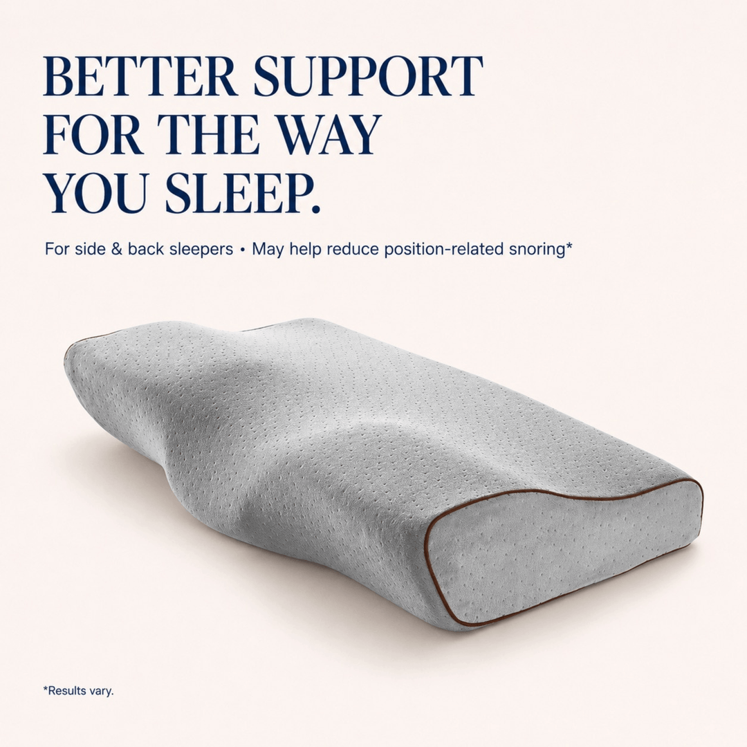 Butterfly Contour Memory Foam Pillow with Two Heights and Velvet Cover | Contour Pillow With Velvet-Look Covers | Bed Pillows
