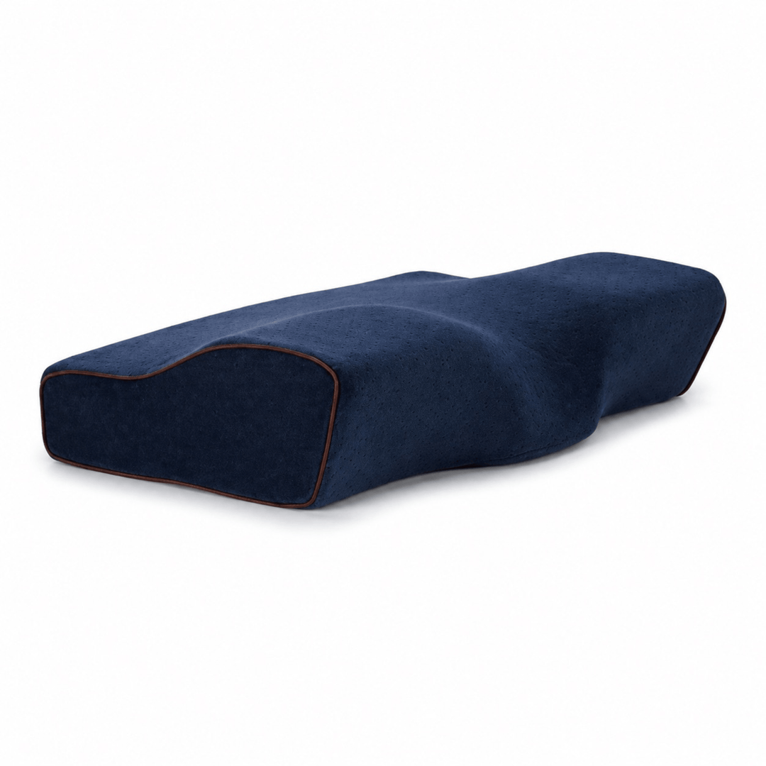 Butterfly Contour Memory Foam Pillow with Two Heights and Velvet Cover | Contour Pillow With Velvet-Look Covers | Bed Pillows