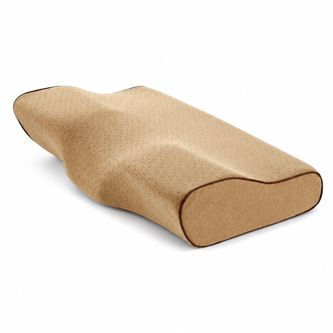 Butterfly Contour Memory Foam Pillow with Two Heights and Velvet Cover | Contour Pillow With Velvet-Look Covers | Bed Pillows