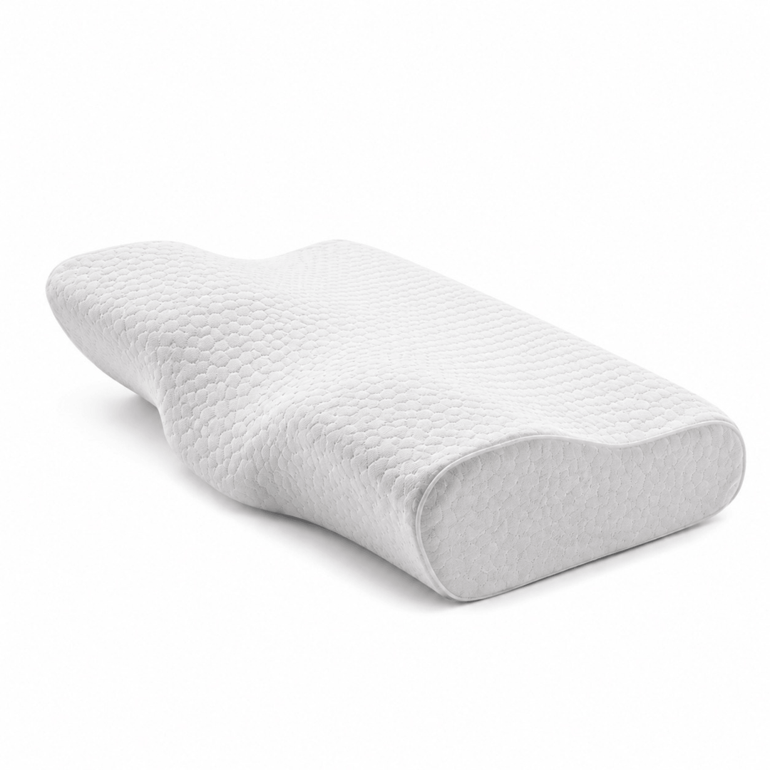 Butterfly Contour Memory Foam Pillow with Two Heights and Velvet Cover | Contour Pillow With Velvet-Look Covers | Bed Pillows