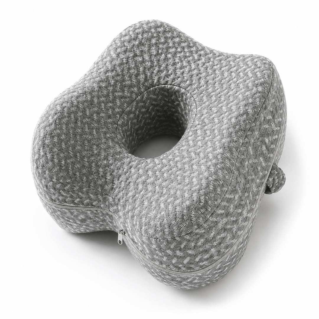 Butterfly Contour Memory Foam Knee Pillow with Elastic Strap | Strap-On Knee Support That Stays Put | Knee Pillows