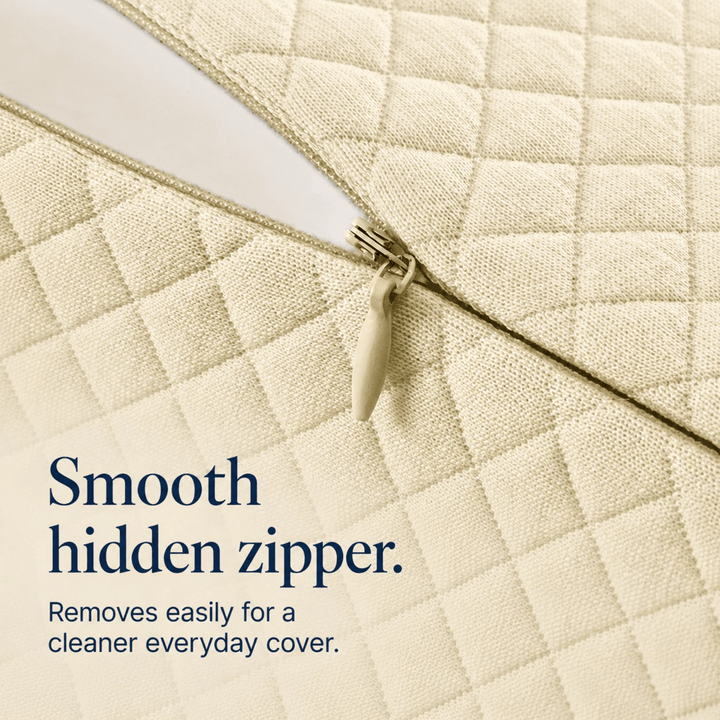 Contoured Wedge Pillow with Neck Support and Removable Zip Cover | Gradual Incline With a Neck Cradle | Wedge Pillows