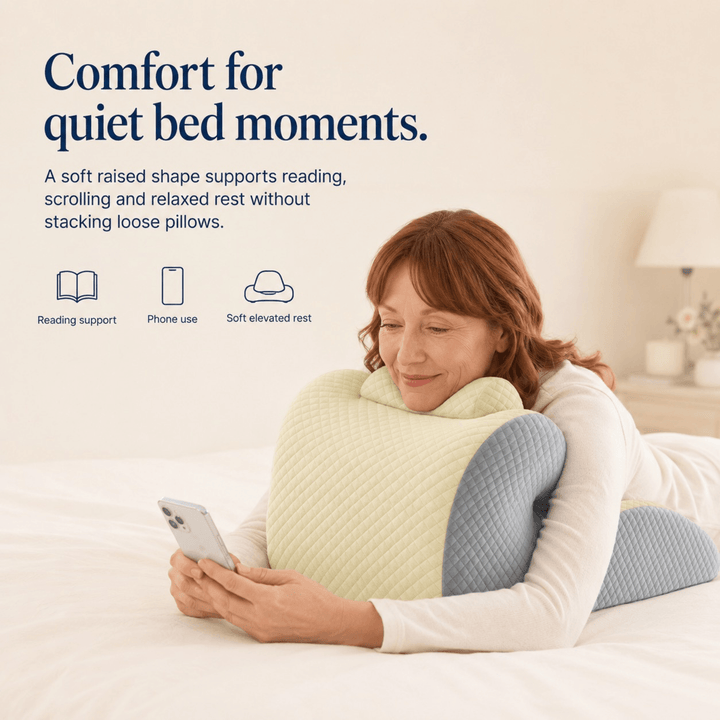 Contoured Wedge Pillow with Neck Support and Removable Zip Cover | Gradual Incline With a Neck Cradle | Wedge Pillows