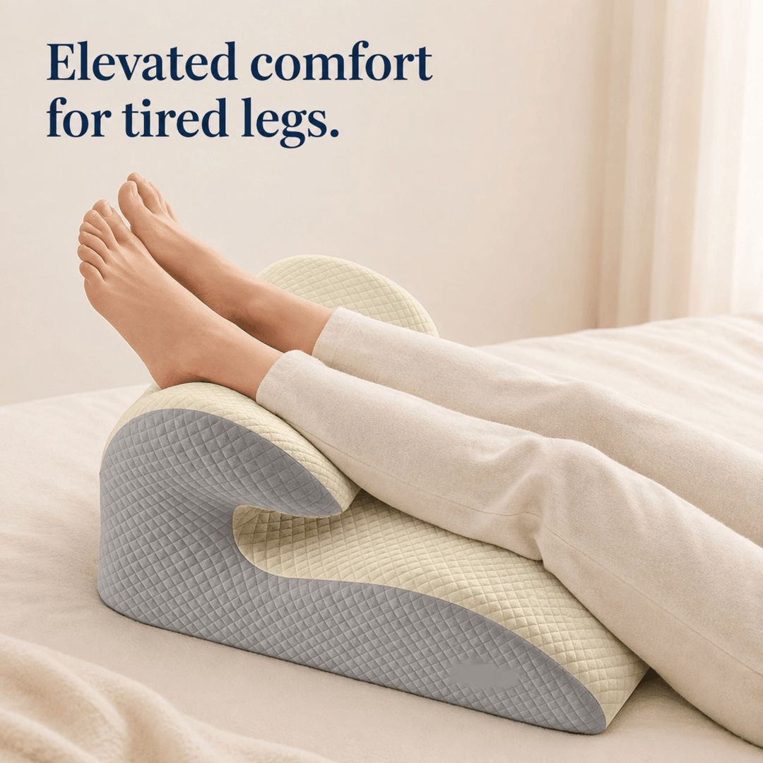 Contoured Wedge Pillow with Neck Support and Removable Zip Cover | Gradual Incline With a Neck Cradle | Wedge Pillows