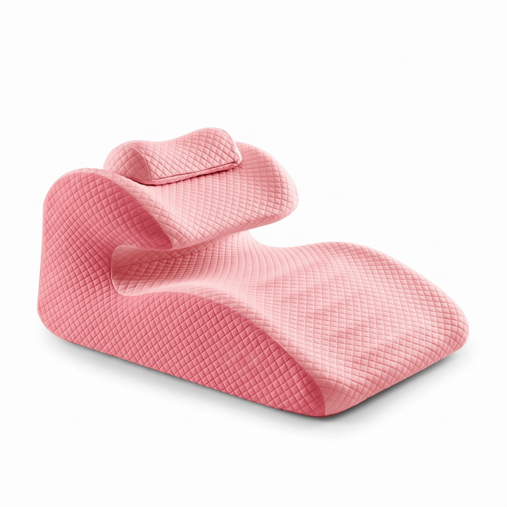 Contoured Wedge Pillow with Neck Support and Removable Zip Cover | Gradual Incline With a Neck Cradle | Wedge Pillows