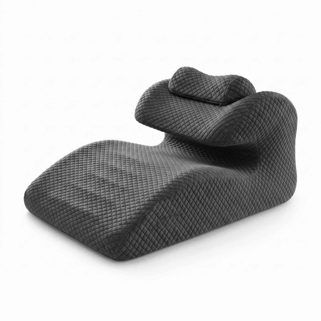 Contoured Wedge Pillow with Neck Support and Removable Zip Cover | Gradual Incline With a Neck Cradle | Wedge Pillows