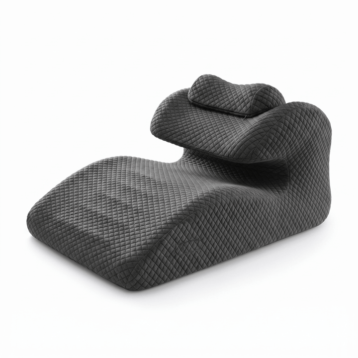 Contoured Wedge Pillow with Neck Support and Removable Zip Cover | Gradual Incline With a Neck Cradle | Wedge Pillows