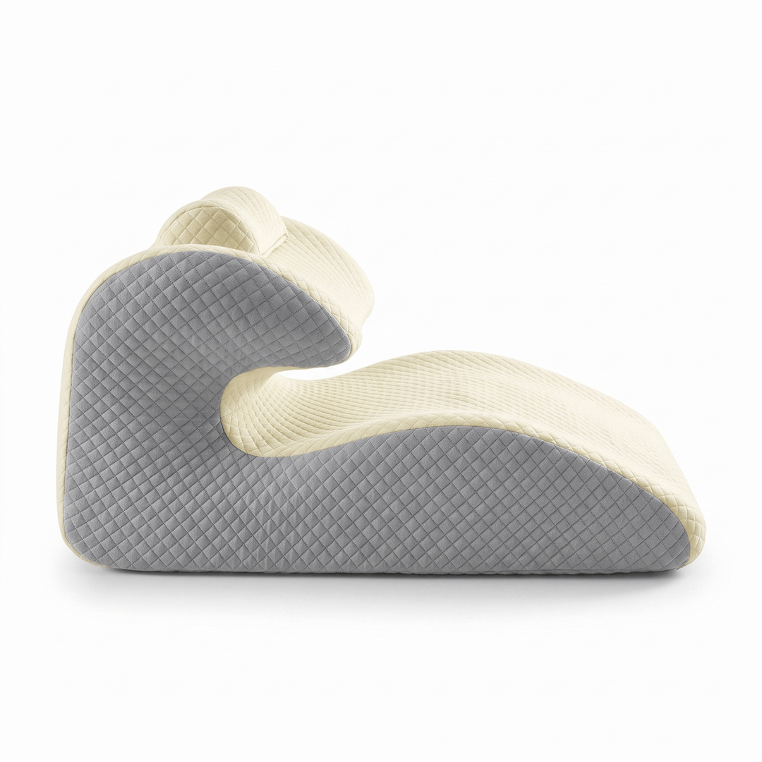 Contoured Wedge Pillow with Neck Support and Removable Zip Cover | Gradual Incline With a Neck Cradle | Wedge Pillows