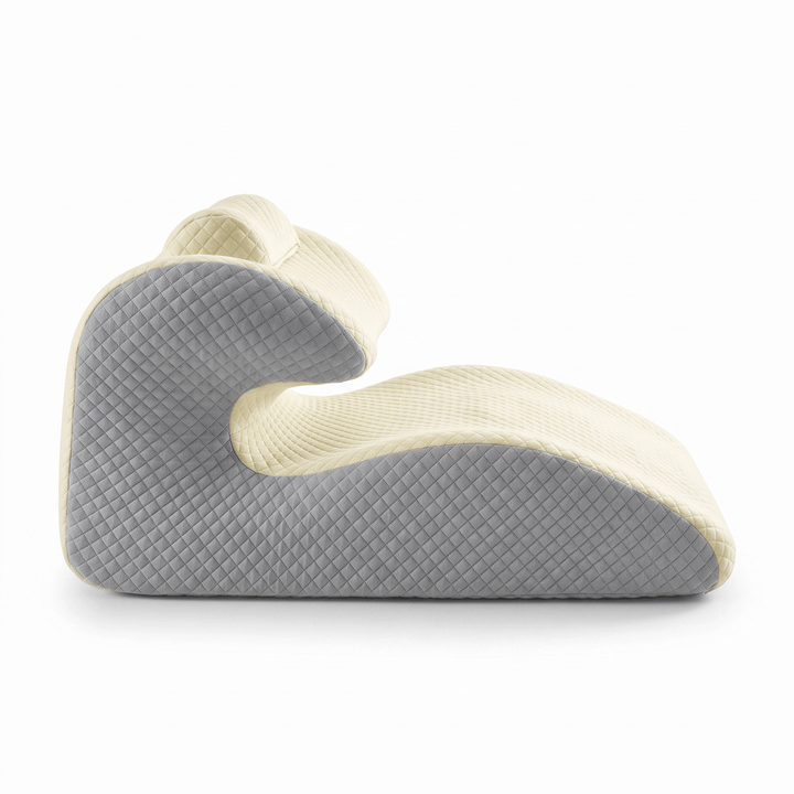 Contoured Wedge Pillow with Neck Support and Removable Zip Cover | Gradual Incline With a Neck Cradle | Wedge Pillows