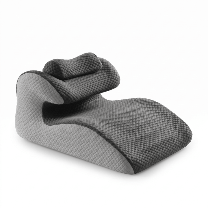 Contoured Wedge Pillow with Neck Support and Removable Zip Cover | Gradual Incline With a Neck Cradle | Wedge Pillows