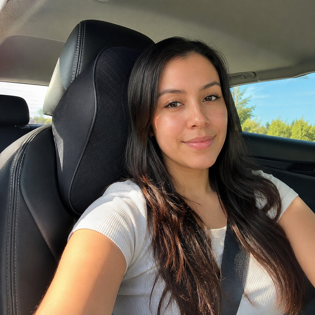 Car Seat Headrest Neck Pillow with Universal Fit | Neck Support for Long Drives | Travel Pillows