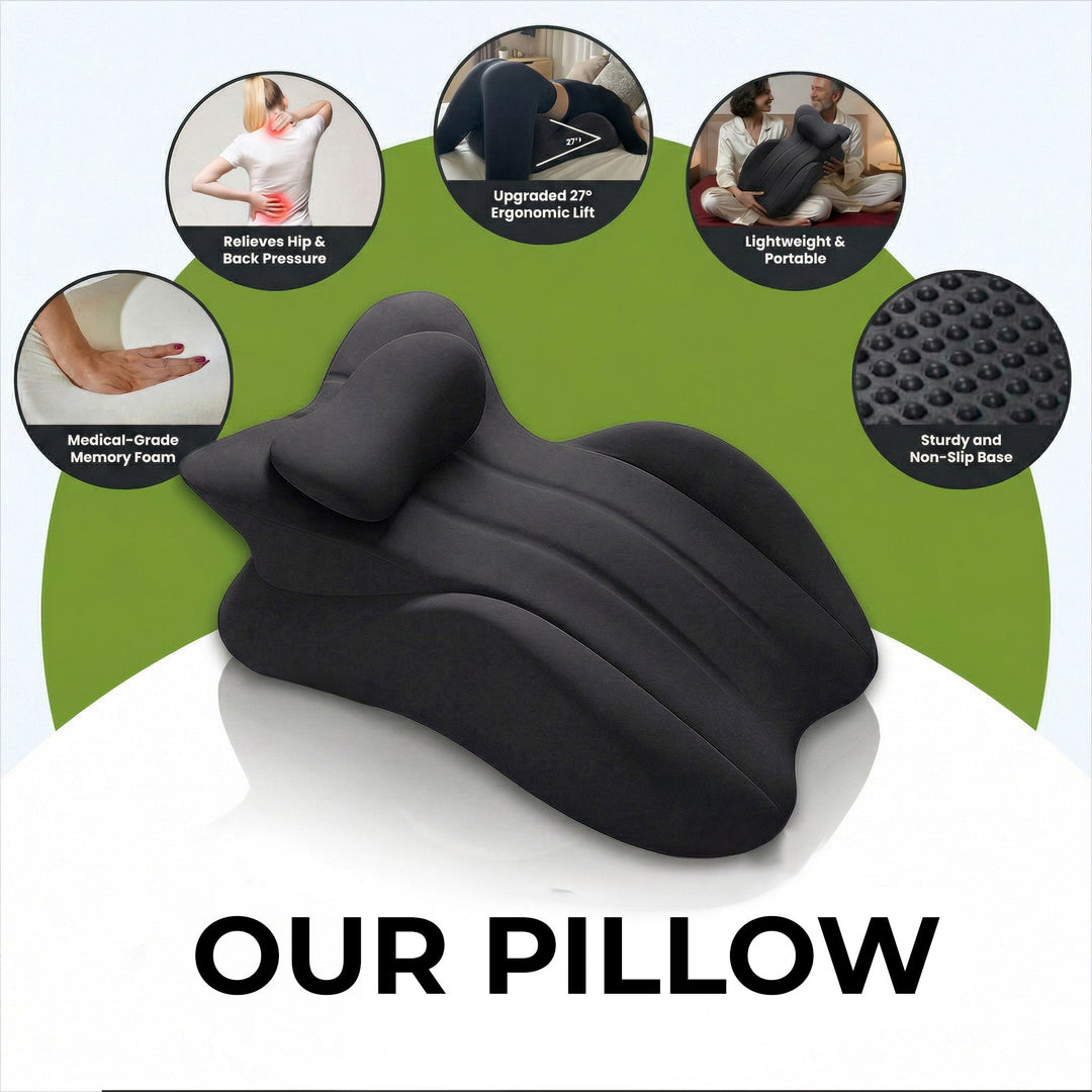 Inflatable Comfort Pillow for Every Position in Four Colours | Adjustable Support Anywhere | Inflatable Pillows