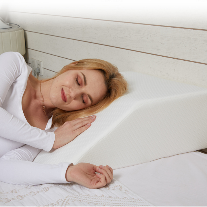 High-Density Memory Foam Leg Elevation Wedge with Bamboo-Blend Washable Cover | Raise Tired Legs in Comfort | Wedge Pillows