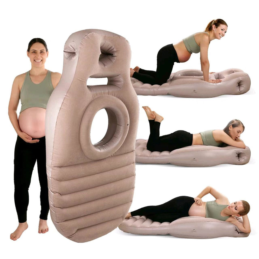 Inflatable Pregnancy Mattress with Belly Hollow and Two Air Chambers | Inflatable Rest With Bump Space | Pregnancy Pillows