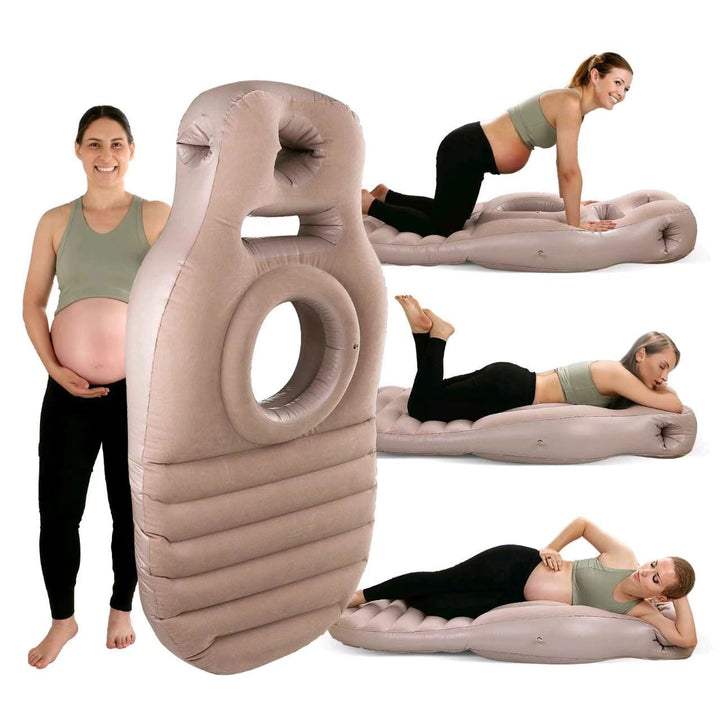 Inflatable Pregnancy Mattress with Belly Hollow and Two Air Chambers | Inflatable Rest With Bump Space | Pregnancy Pillows