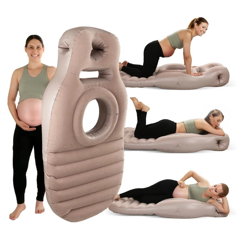 Inflatable Pregnancy Mattress with Belly Hollow and Two Air Chambers | Inflatable Rest With Bump Space | Pregnancy Pillows